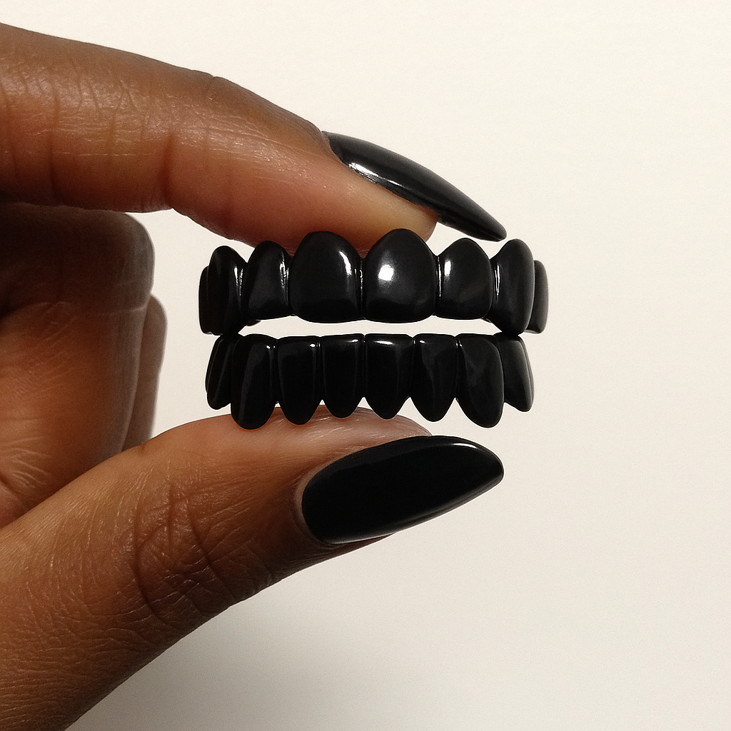 Rhodium Grillz 8 Top/ 8 Bottom with Protective Layer Added