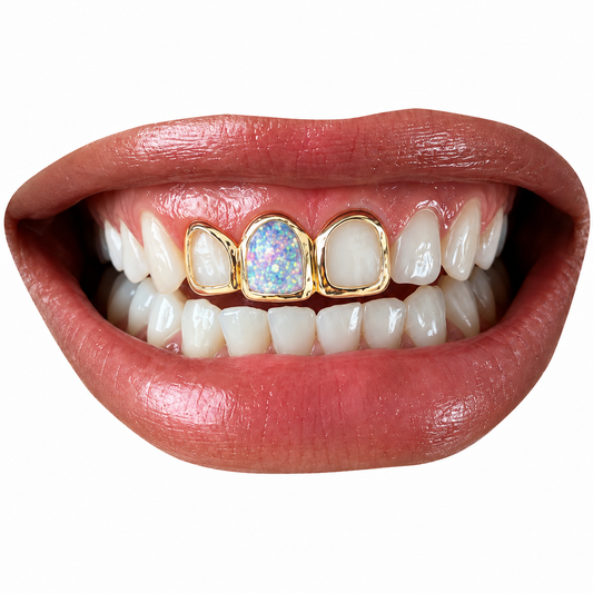 1 Open, 1 Gemstone, 1 Open with Protective Layer Added