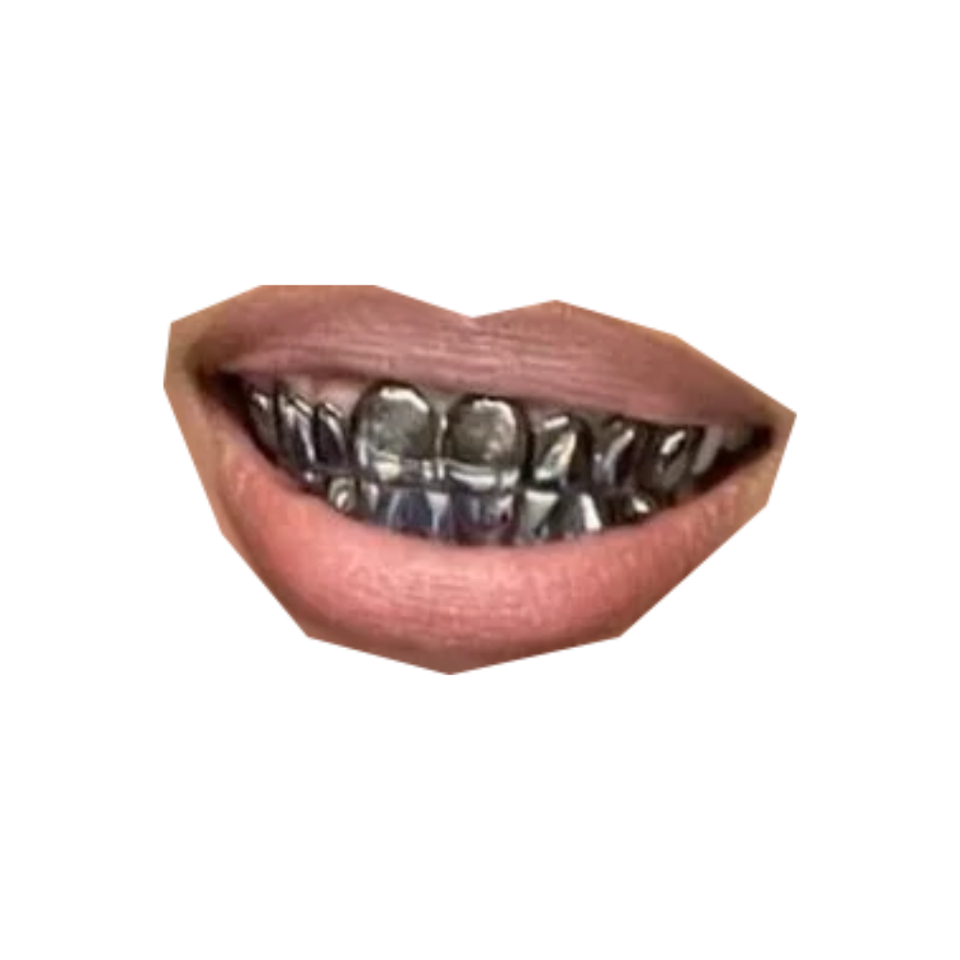 Rhodium Grillz 8 Top/ 8 Bottom with Protective Layer Added